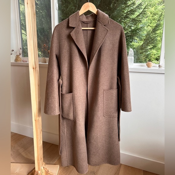 The Curated Classic Coat in Chocolate Melange - Picture 1 of 3